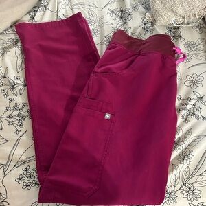 Figs Kade Scrub Pants in Dark Magenta